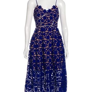 SELF-PORTRAIT Crochet Midi Dress Azaelea Dress